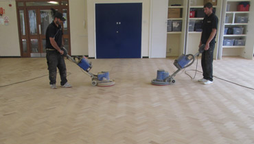 Polishing commercial floor in Islington | Islington Floor Sanders